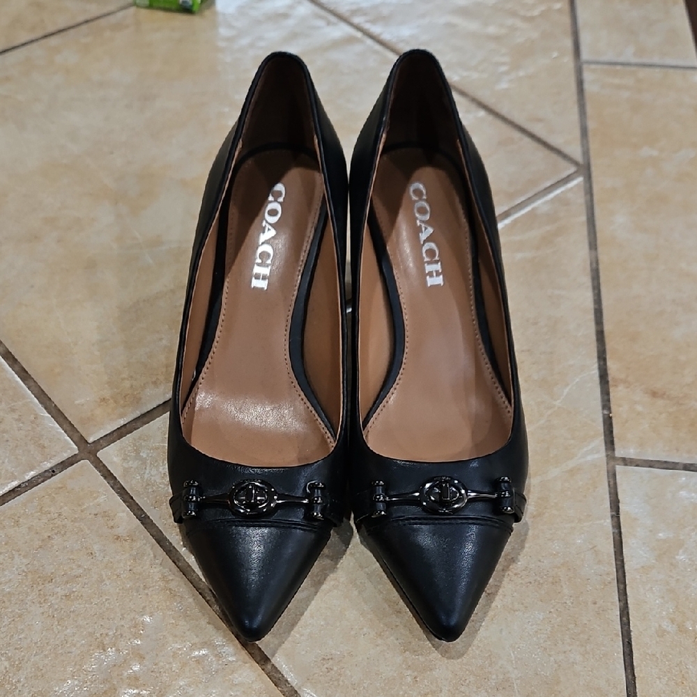 Coach Black Pointed Toe Heels